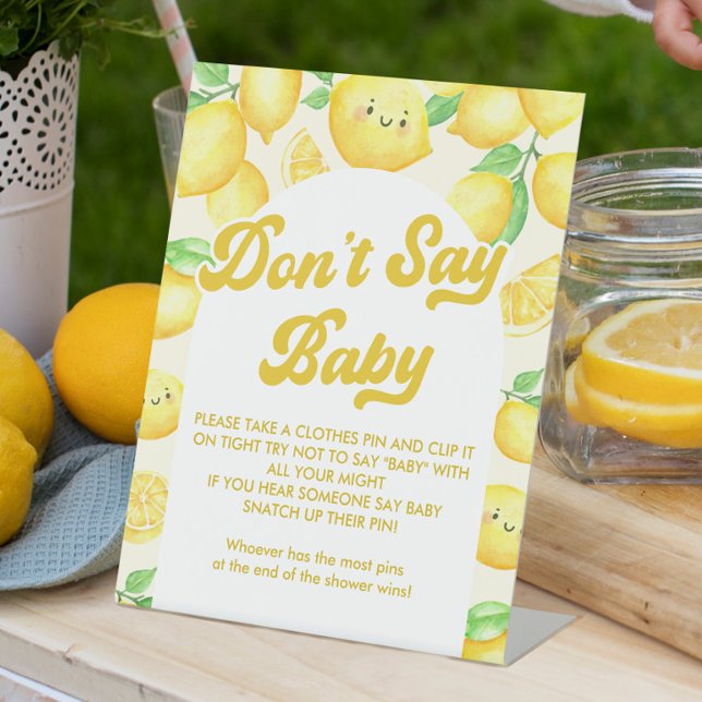 Lemon Baby Shower Say Baby Game nicht Sockelschild (Von Creator hochgeladen)