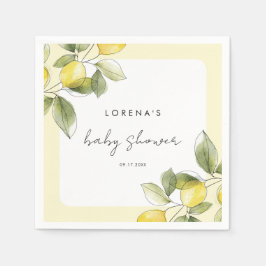 Lemon Baby Shower Serviette