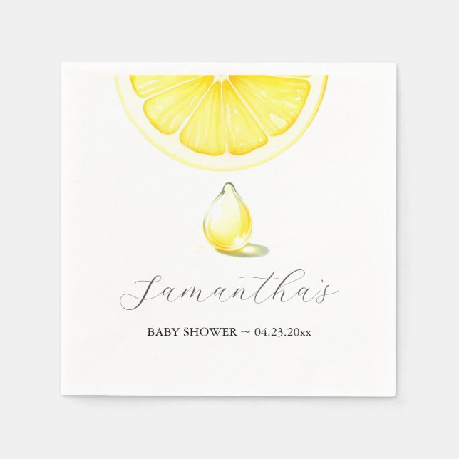 Lemon Baby Shower Serviette (Vorderseite)