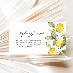 Lemon Baby Shower Shower Dusche Begleitkarte