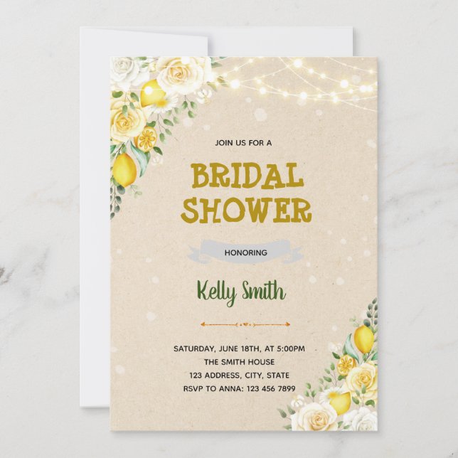 Lemon Baby Sprinkle laden Dankeskarte (Vorderseite)