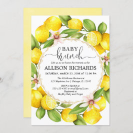 Lemon Babybrunch-Dusche, Zitronen geschlechtsneutr Einladung
