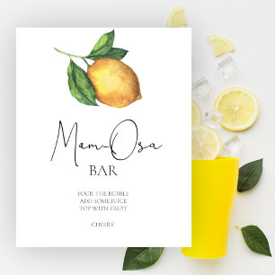 Lemon Babydusche Momosa Bar Poster