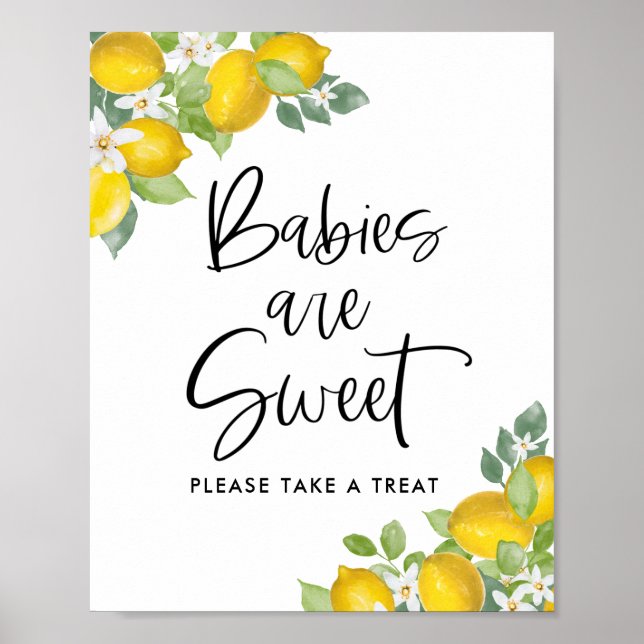 Lemon Babys sind Sweet Baby Shower Favoriten Poster (Vorne)