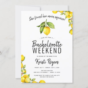Lemon Bachelorette Wochenende Einladung