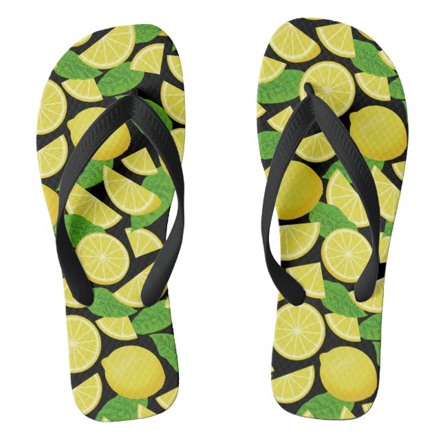 Lemon Background Flip Flops (Fußbett)