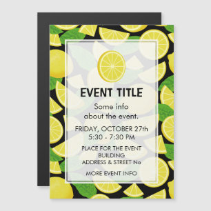 Lemon Background Magnetkarte