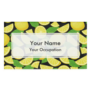 Lemon Background Namenschild
