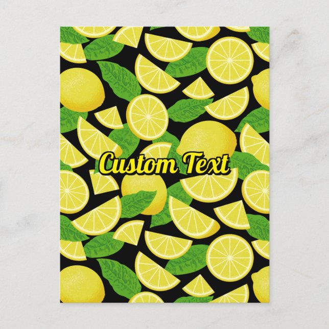 Lemon Background Postkarte (Vorderseite)