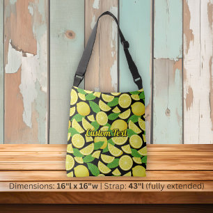 Lemon Background Tragetaschen Mit Langen Trägern