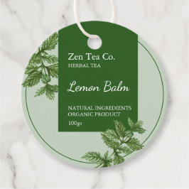 Lemon Balm Herbal Tee Business Tag Geschenkanhänger