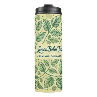 Lemon Balm Tee Design AI Art Thermosbecher