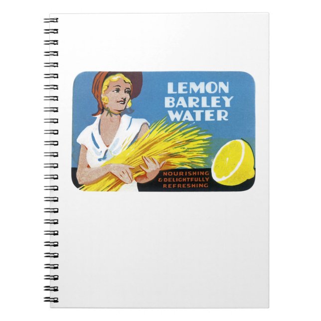 Lemon Barley Water Label Notizblock (Vorderseite)