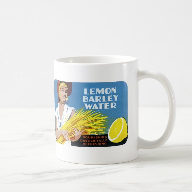 Lemon Barley Water Label Tasse (Rechts)