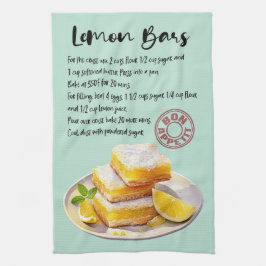 Lemon Bars Backrezeptur Geschirrtuch