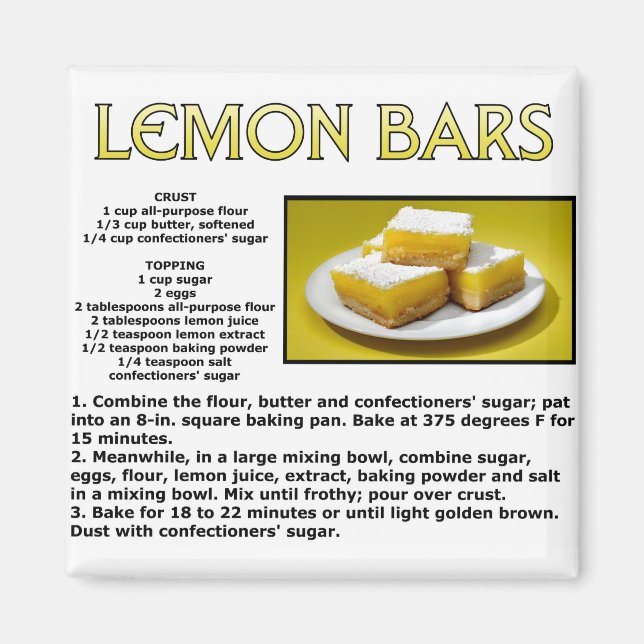 Lemon Bars Magnet (Vorne)