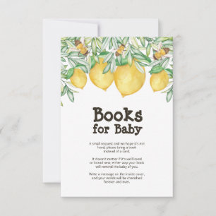 Lemon Bee Baby Showbuchkarte Einladung