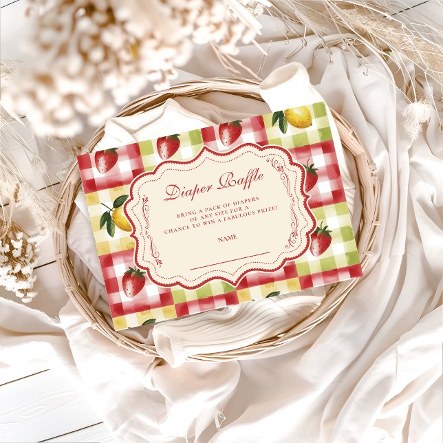 Lemon Berry Picnic Diapper Raffle Begleitkarte (Von Creator hochgeladen)