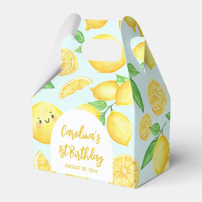 Lemon Birthday Danke Geschenkschachtel (Vorderseite)