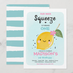 Lemon Birthday Einladung unser Haupt-Squeeze-Party
