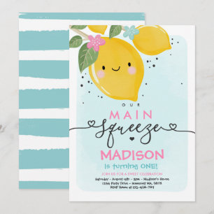 Lemon Birthday Einladung unser Haupt-Squeeze-Party