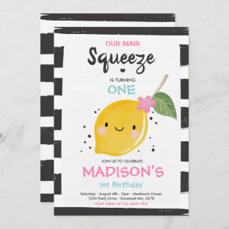 Lemon Birthday Einladung unser Haupt-Squeeze-Party
