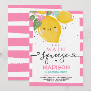 Lemon Birthday Einladung unser Haupt-Squeeze-Party