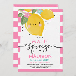 Lemon Birthday Einladung unser Haupt-Squeeze-Party