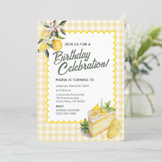 Lemon Birthday Invitation Italian Summer Party Einladung