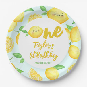 Lemon Birthday Pappteller