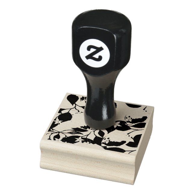 Lemon Blätter Blume Foliage Nahtloses Muster Gummistempel (Stempel)