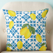 Lemon Blau Französisches Landhaus-Aquarell