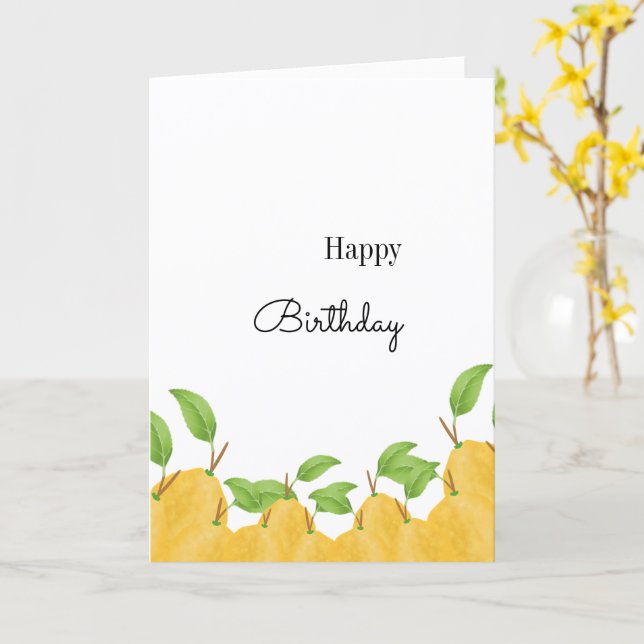 Lemon Bloom Kollektion Geburtstag Karte (Gelbe Blume)
