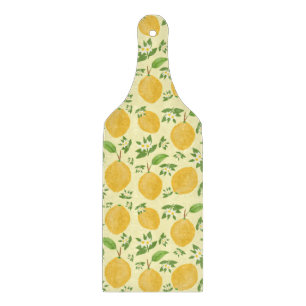 Lemon Bloom Kollektion Gelbes Muster Schneidebrett