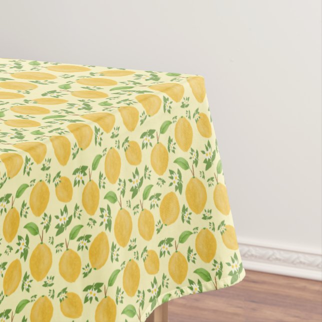Lemon Bloom Kollektion Gelbes Muster Tischdecke (Beispiel)