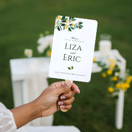 Lemon Blossom Blumenbaum Elegante Weiße Hochzeit Fächer