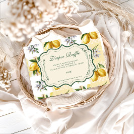 Lemon Blossom Garden Baby Shower Diapper Raffle Begleitkarte