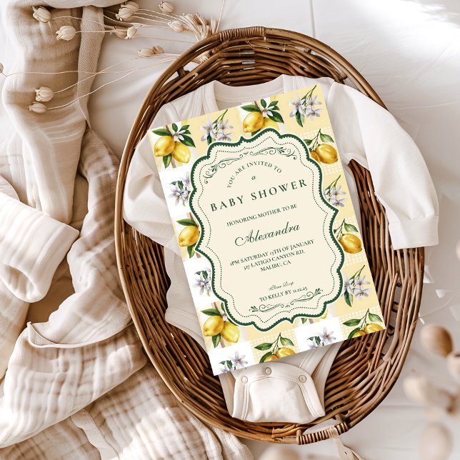 Lemon Blossom Garden Baby Shower Einladung (Von Creator hochgeladen)