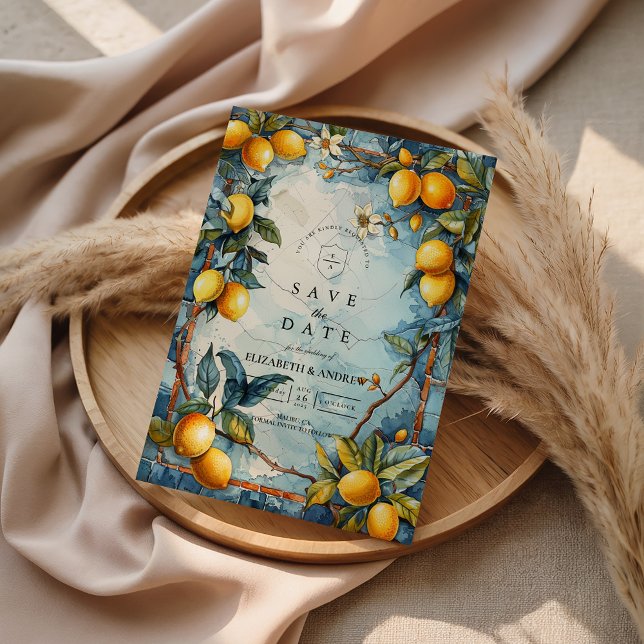 Lemon Blossom Garden Wedding Save The Date (Von Creator hochgeladen)