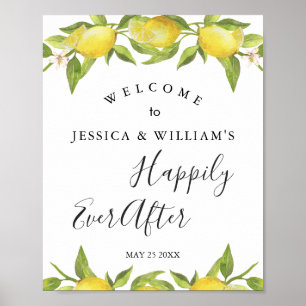 Lemon Blossom Greenerenerity Wedding Willkommensze Poster