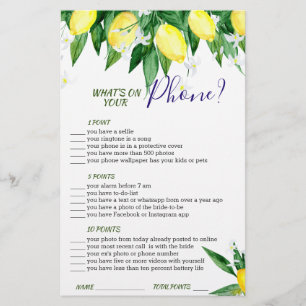 Lemon Blossom Greenerity Chic Brautparty Game