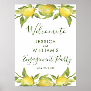 Lemon Blossom Grüne Engagement Partei unterzeichne Poster