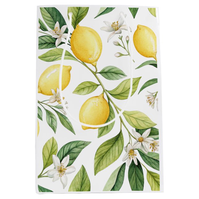 Lemon Blossom Mittlere Geschenktüte (Vorderseite)