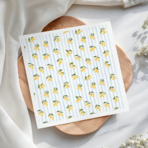 Lemon Blue Italian Brautparty Serviette