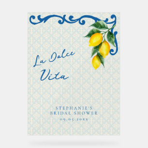 Lemon Blue La Dolce Vita Inspiriert Bridal Acrylschild