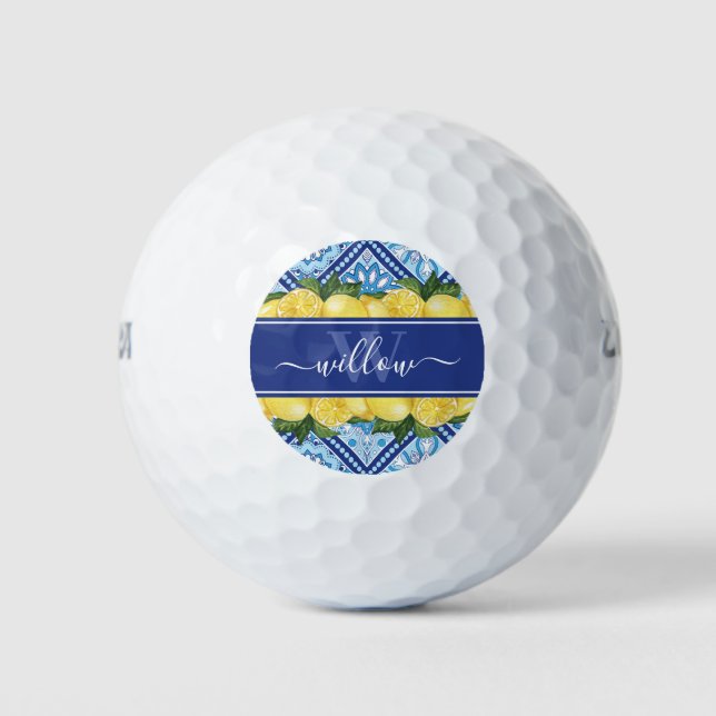 Lemon Blue Tile Golfball (Vorderseite)