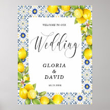 Lemon Blue Tiles Begrüßung