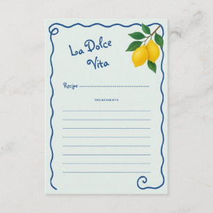 Lemon Blue Whimy Frame La Dolce Vita Brautparty Begleitkarte