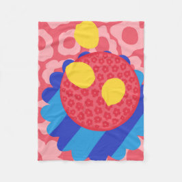 Lemon Blume Plate Fleecedecke