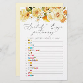 Lemon Blumenspiel Emoji-Brautparty